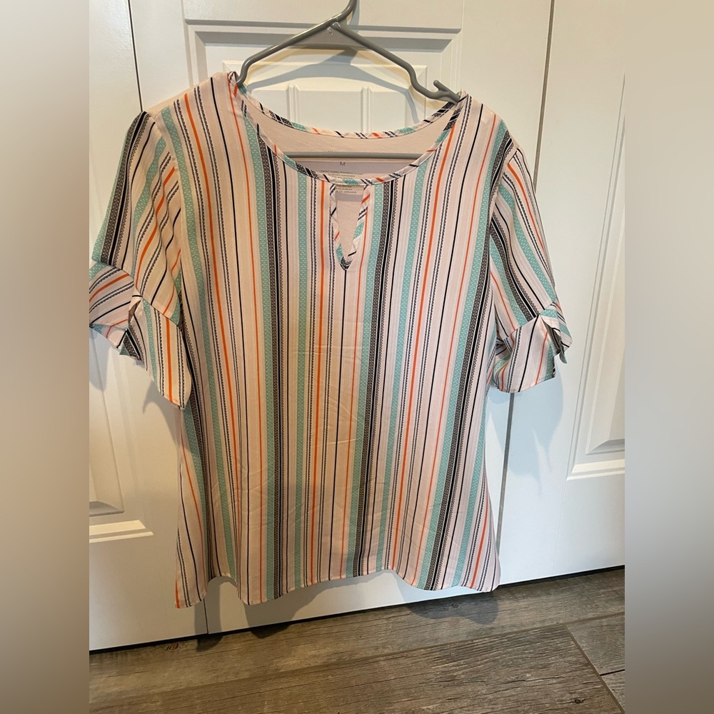 Van Heusen Pink and Blue Short Sleeve top